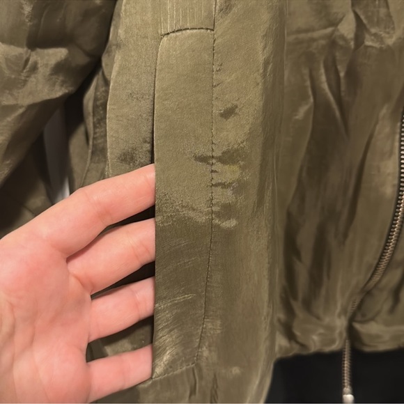 ZARA Reversible Lightweight Jacket-Olive Green & Black - Picture 4 of 8